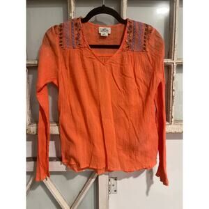 Ariat size small women's embroidered long-sleeve blouse